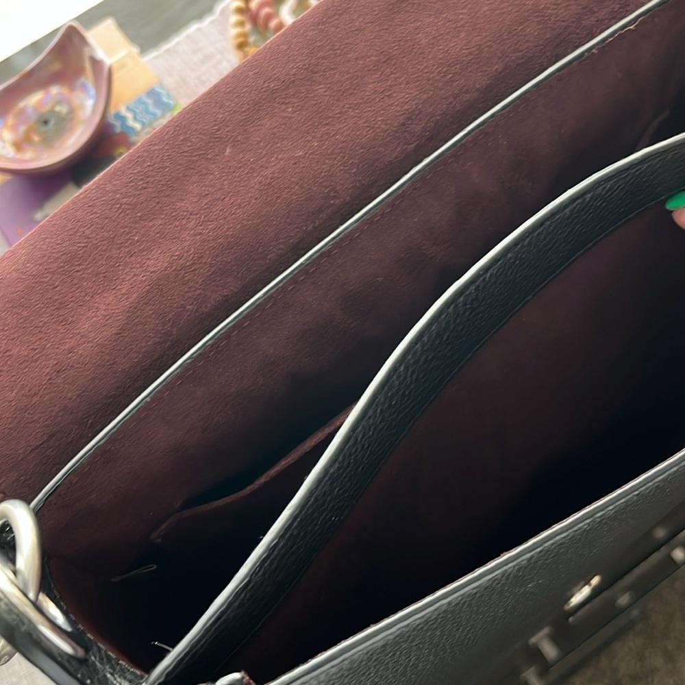 Coach Black Crossbody Saddle Bag with Metal Buckle - Picture 4 of 5